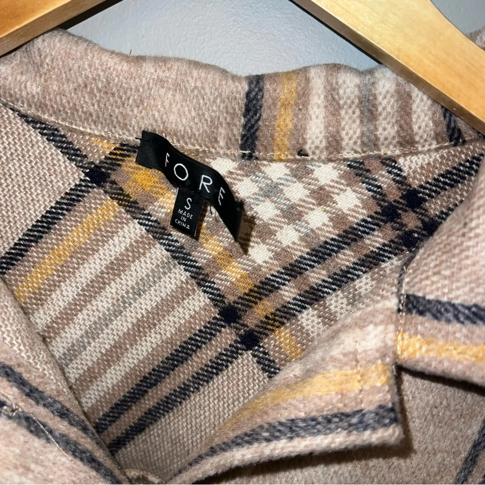 Plaid Fringe Jacket/Shacket